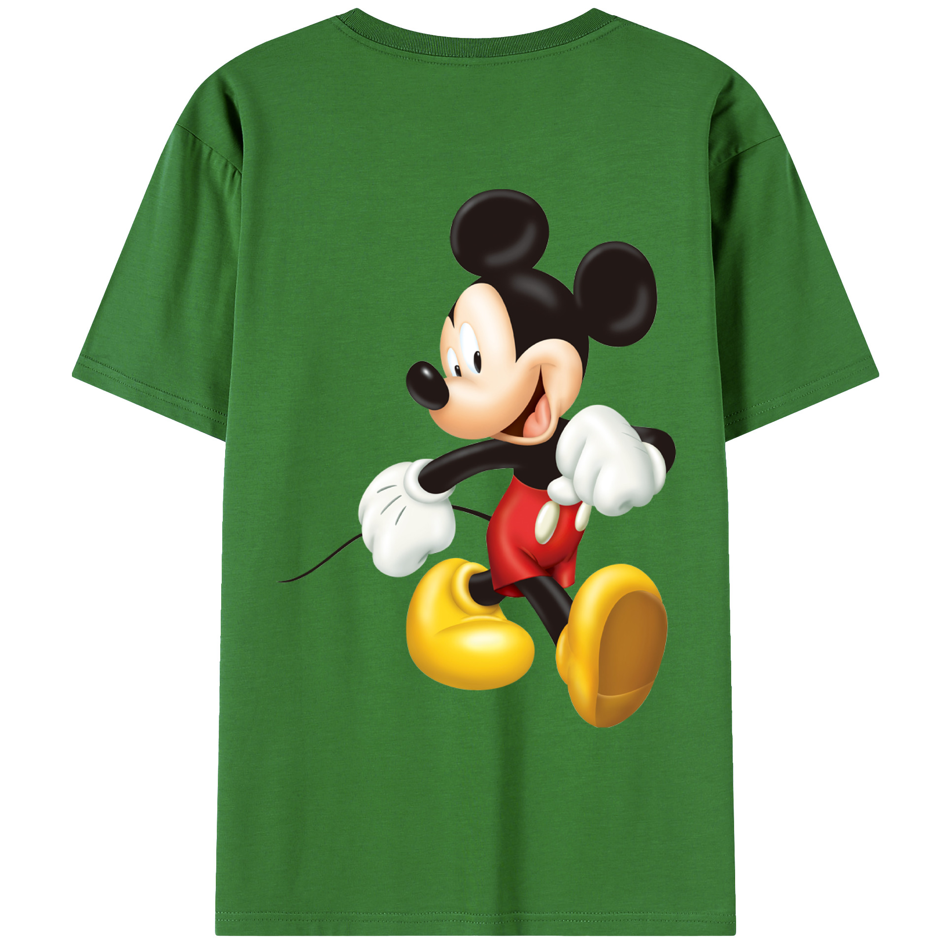 （画像用） ミッキーマウス Mickey Mouse レディース半袖Tシャツ(バックプリント)